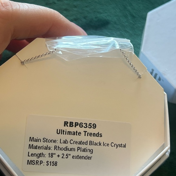 Bomb Party OG Necklace "Ultimate Trends" Black Ice Crystal and Rhodium - Picture 3 of 3